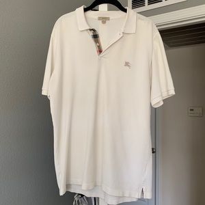 White Burberry Polo